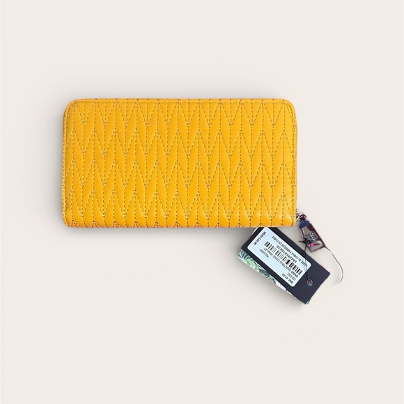 Badgley Mischka Yellow Quilted Wallet - Picture 2 of 3